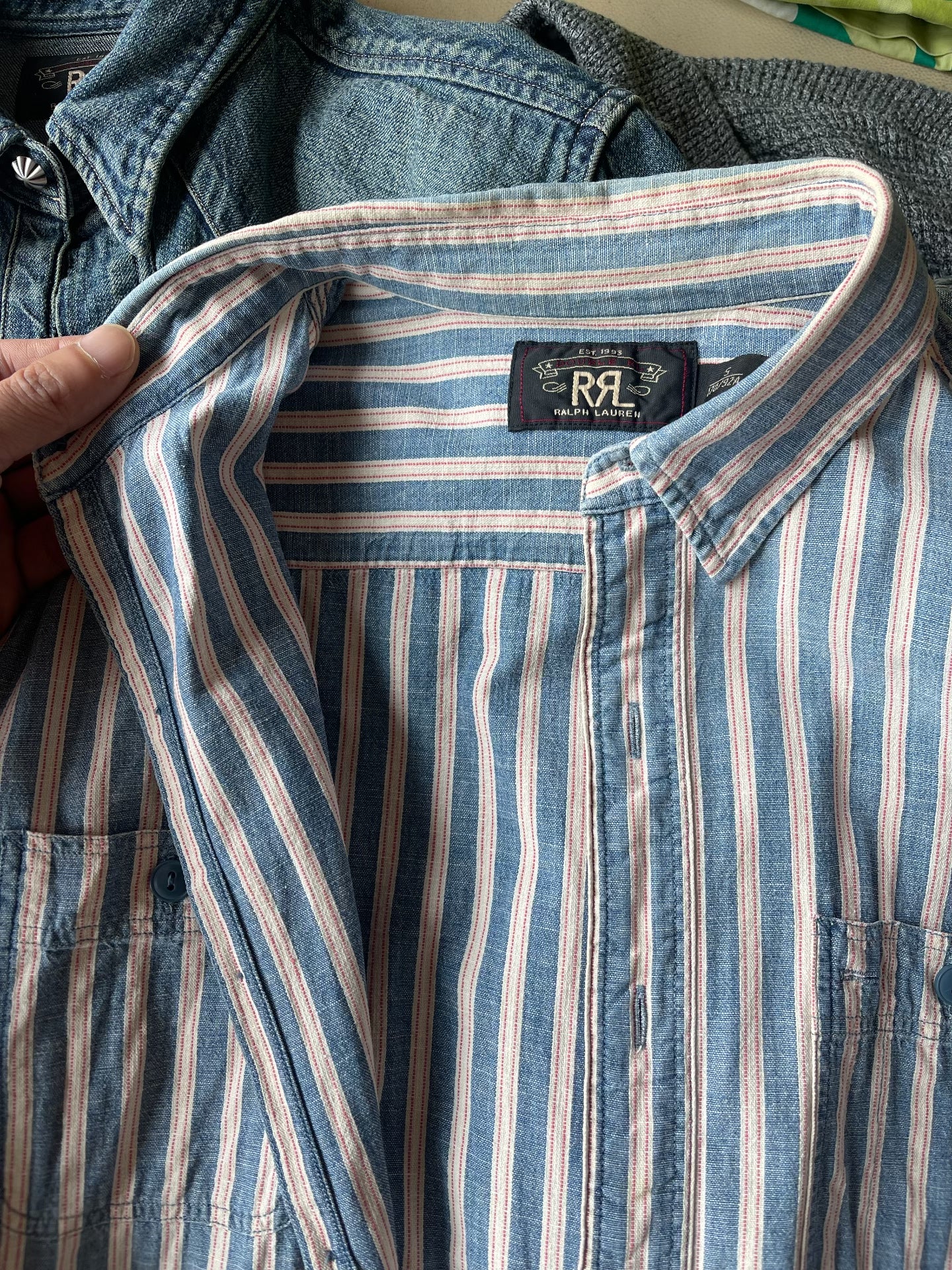 RRL Double RL Western Stripe Shirt