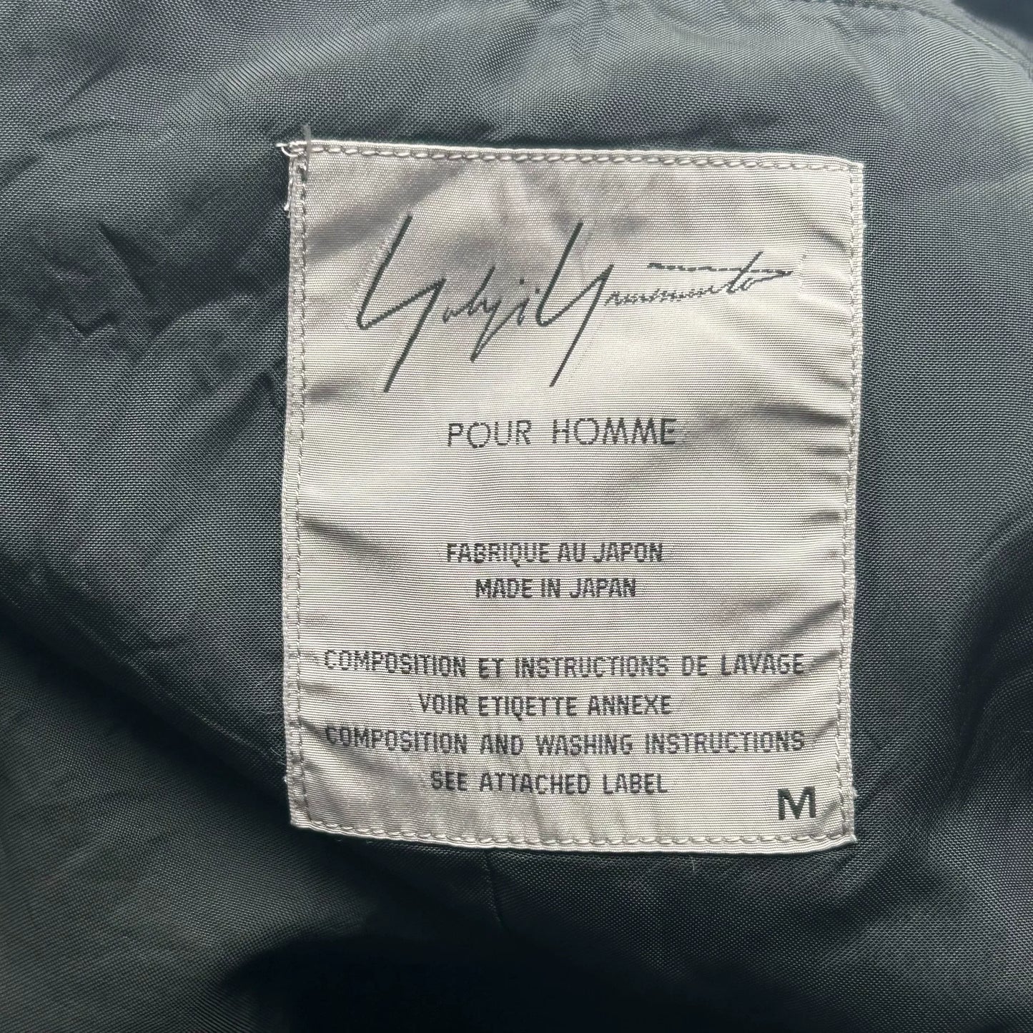 yohji yamamoto black double-breasted blazer