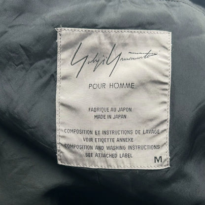 yohji yamamoto black double-breasted blazer