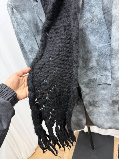 Yohji Yamamoto Wool Thick-Knit Scarf