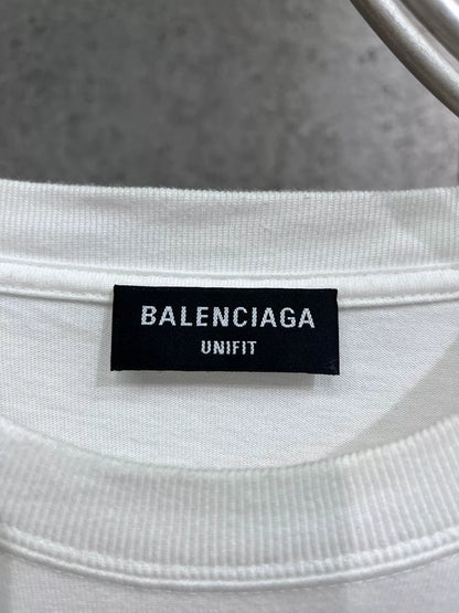 Balenciaga White Oversized Scissors Short-Sleeve S