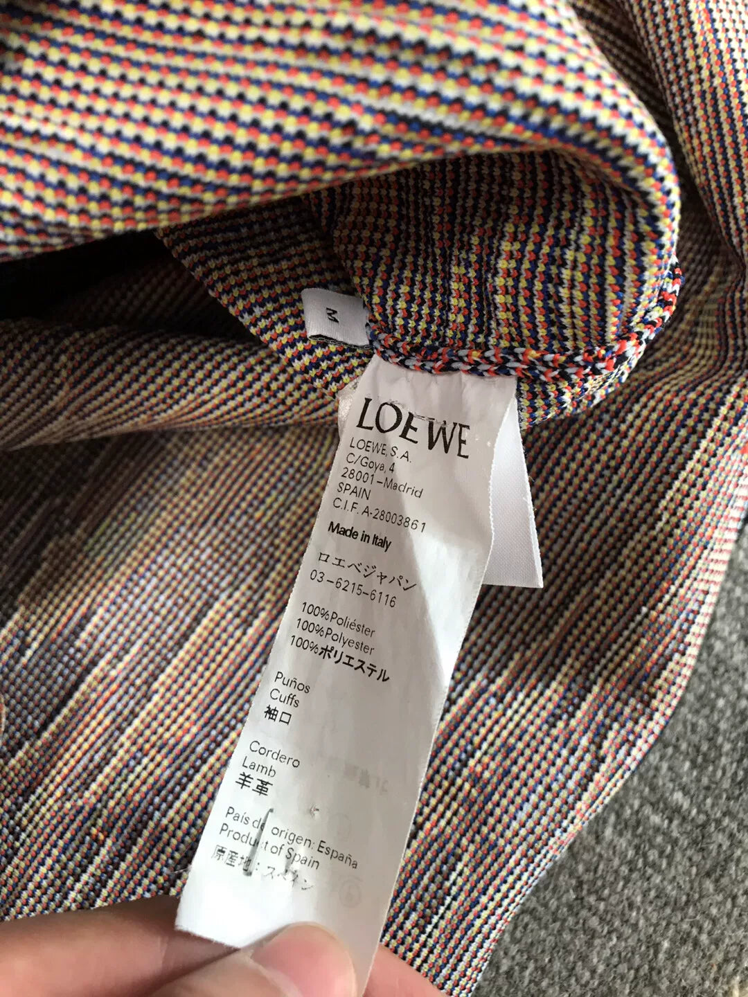 Loewe High Neck Sweater with Leather Sleeves