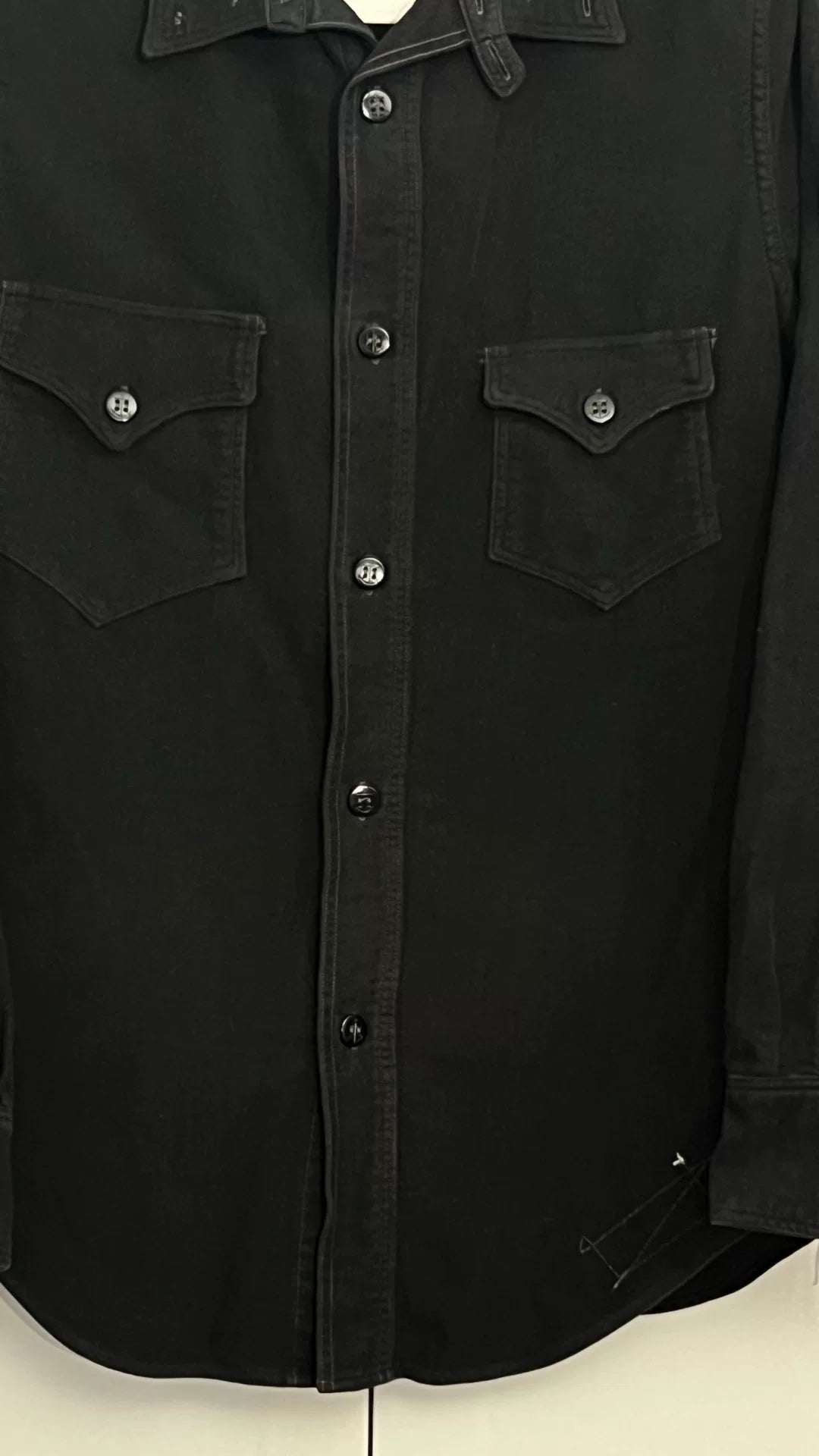 Freewheelers Black Flannel Shirt Size 16