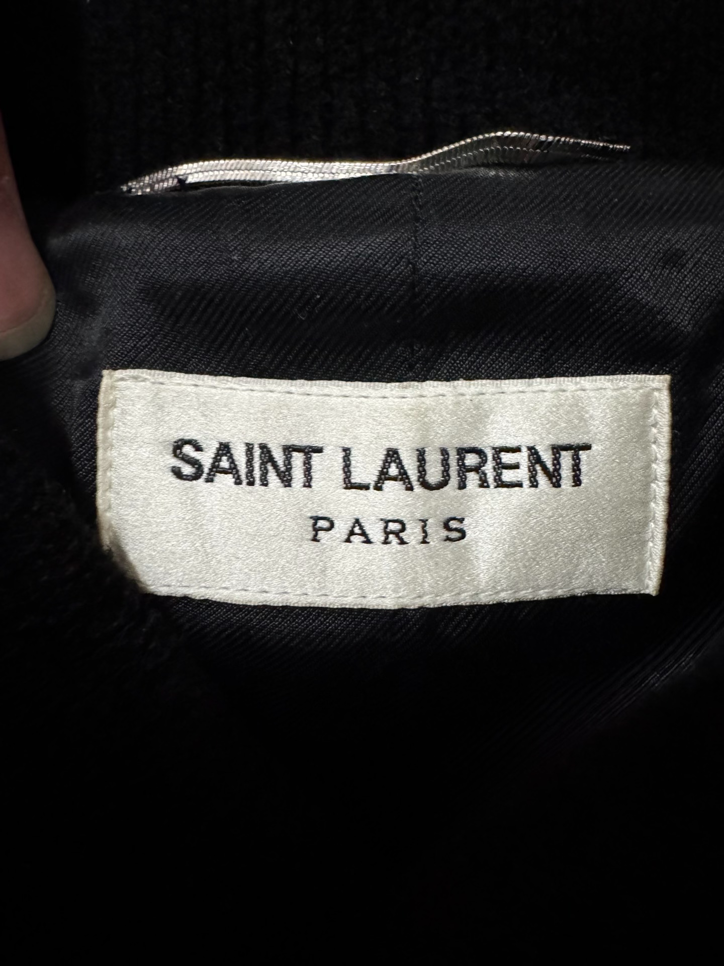 Saint Laurent Skull Heart Velvet Leather Jacket