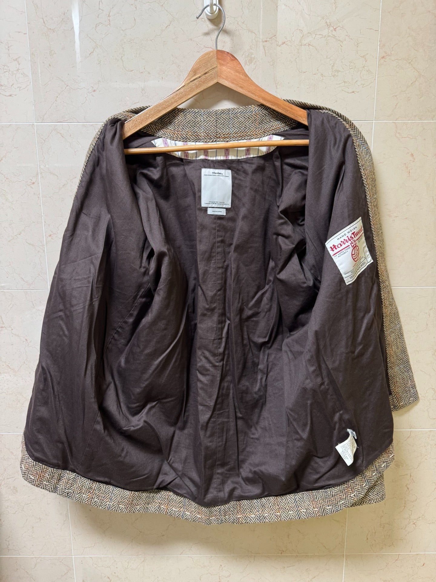 visvim sanjuro harris tweed jacket