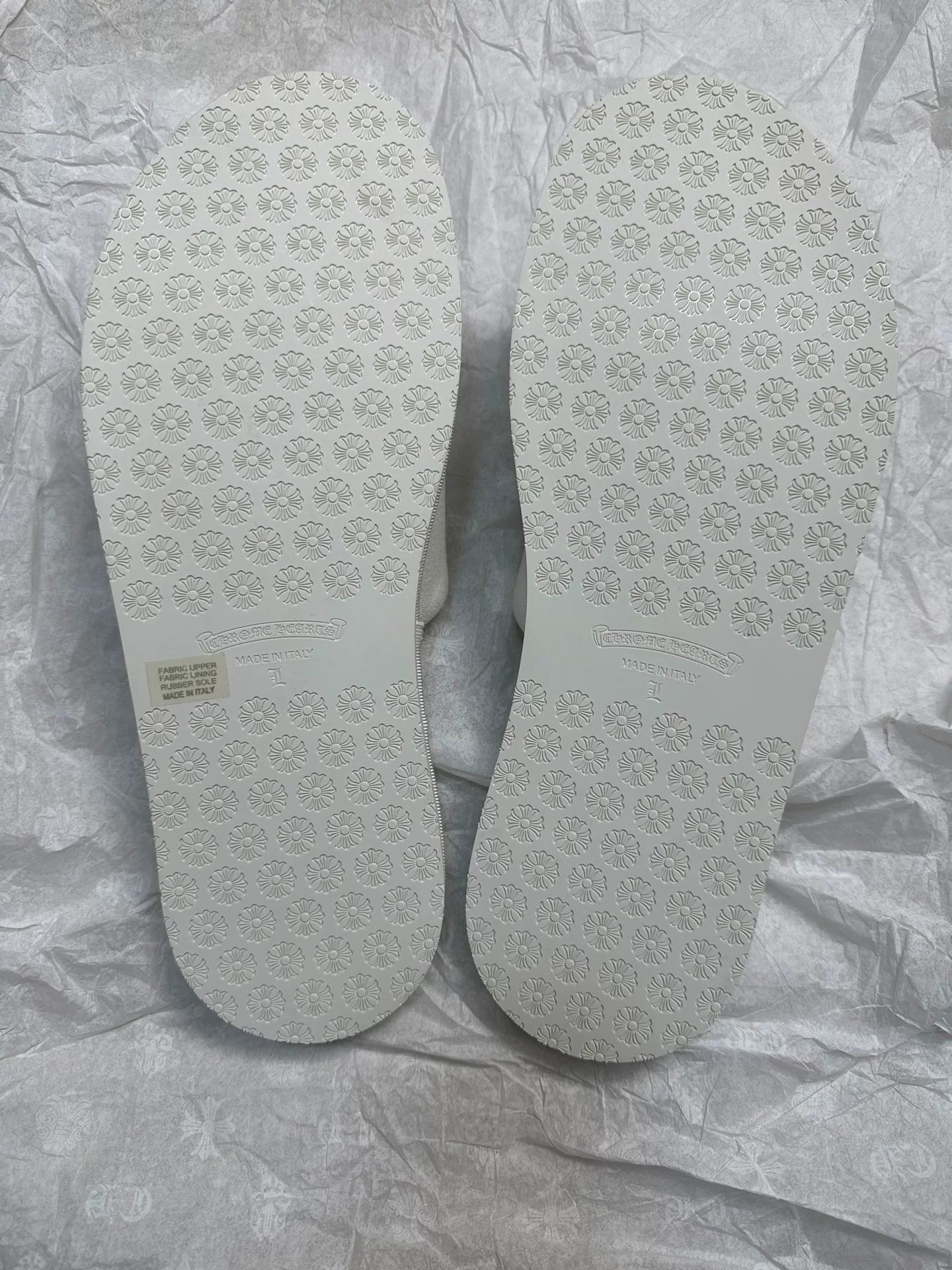 Chrome Hearts White Hotel Slippers