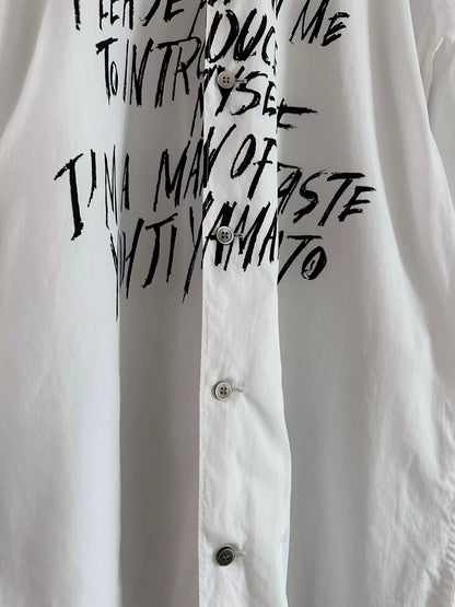 Yohji Yamamoto 90s Y's Slogan Shirt