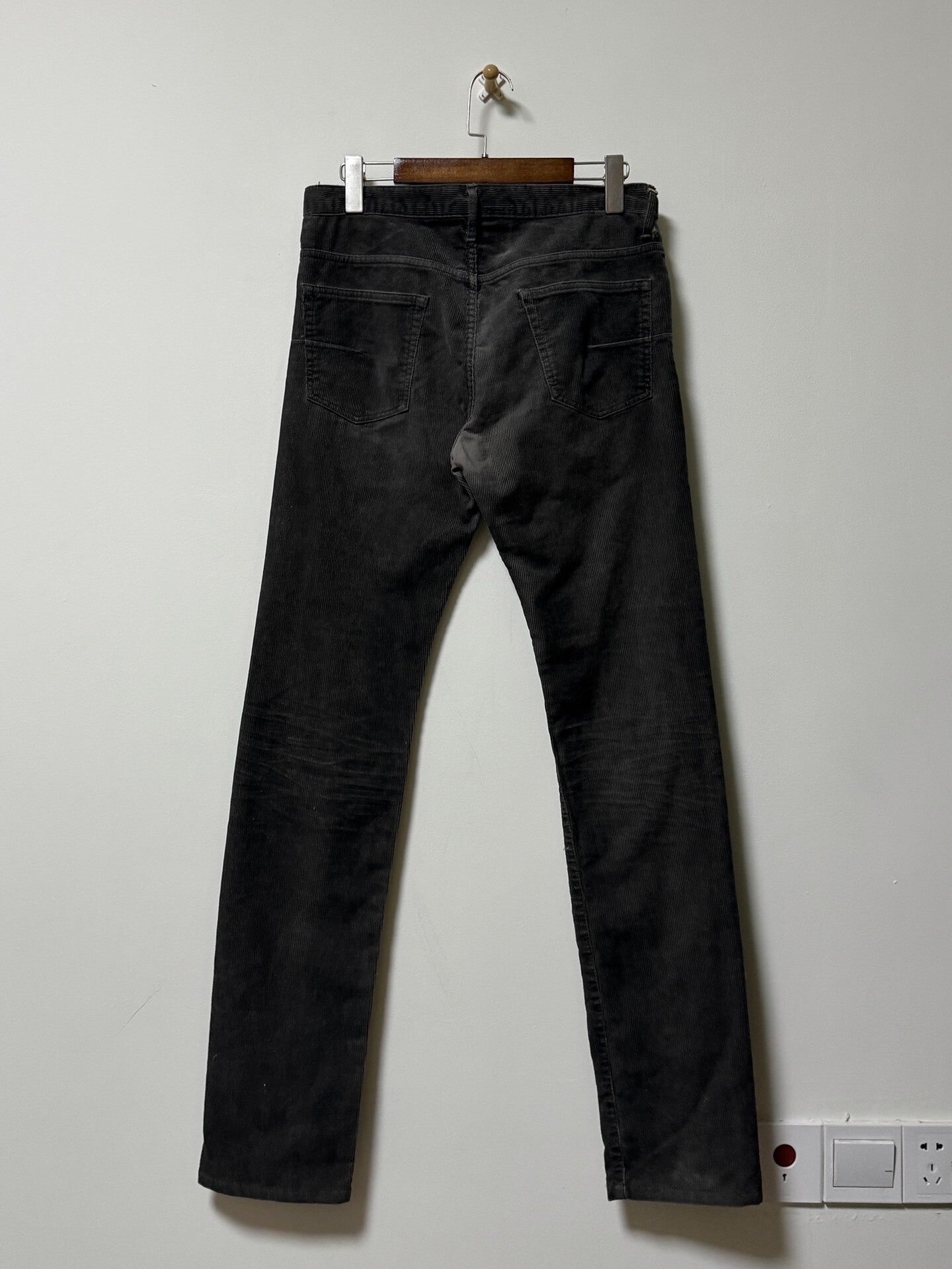 Dior Homme Grey Green Corduroy Pants