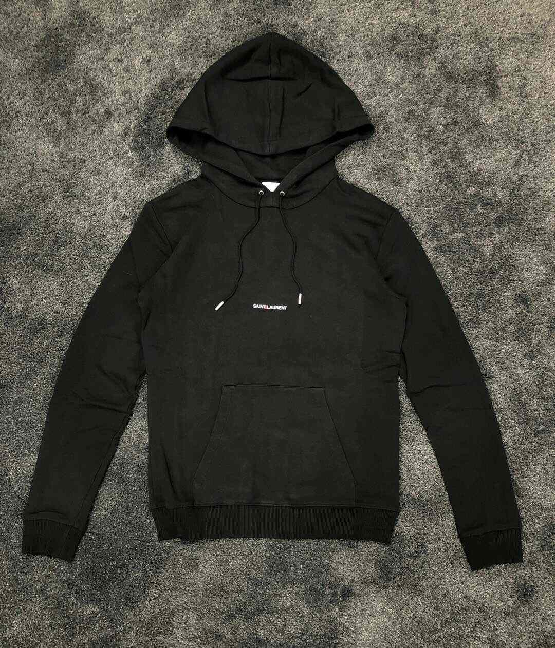 Saint Laurent Black Logo Hoodie