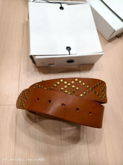 visvim 17SS STUDS BELT 45MM