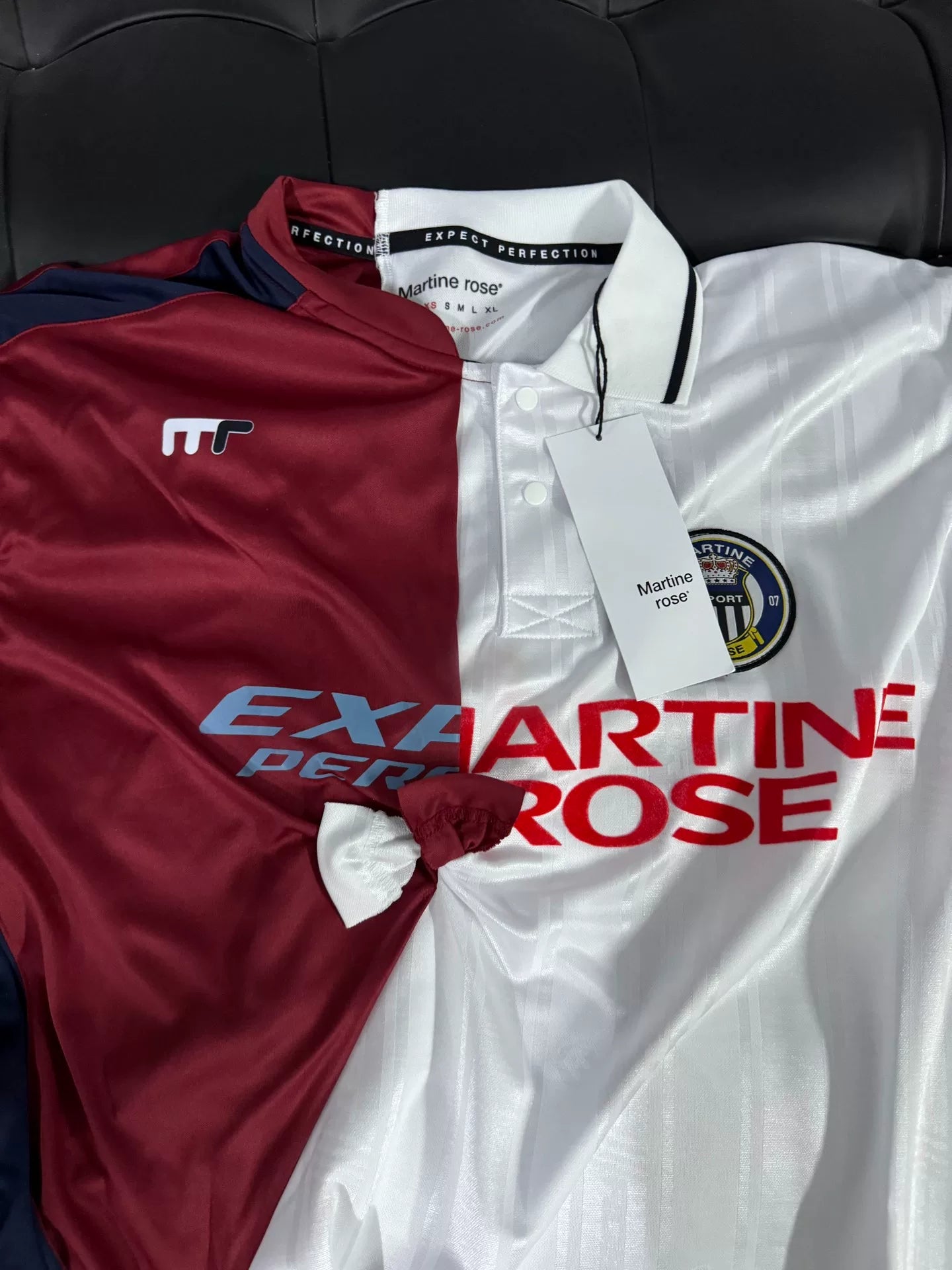 Martine Rose Knotted Color Block Top