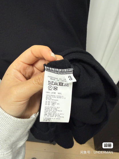 Yohji Yamamoto Black Wool Turtleneck