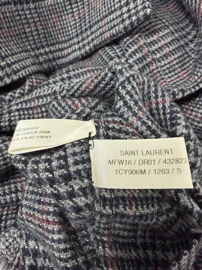 Saint Laurent 16FW Check Wool Overshirt