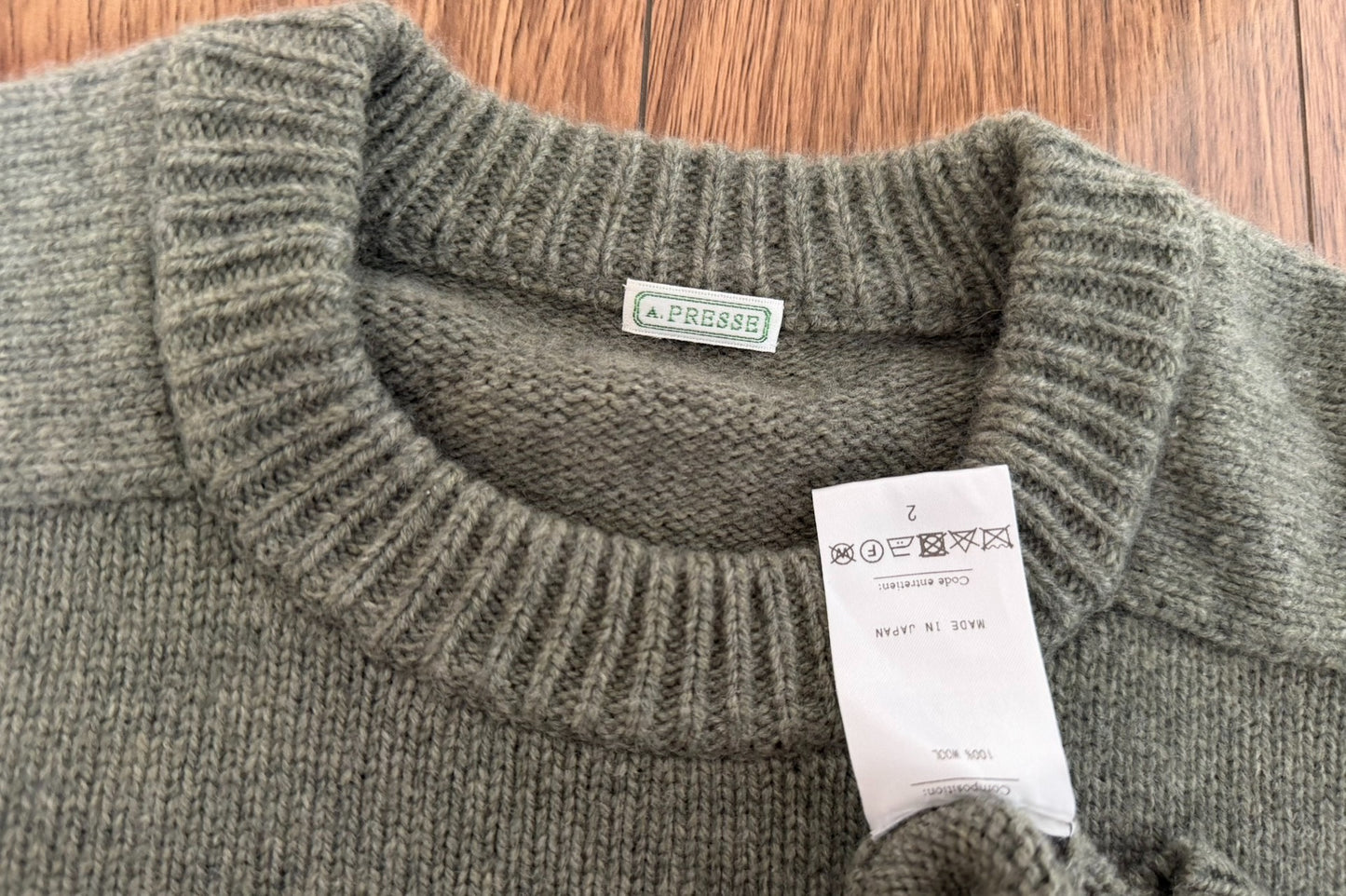 A.PRESSE Pure Wool Pullover Sweater