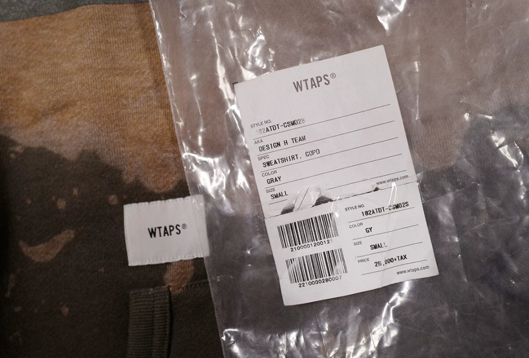 wtaps hooded sweatshirt with tie-dye design