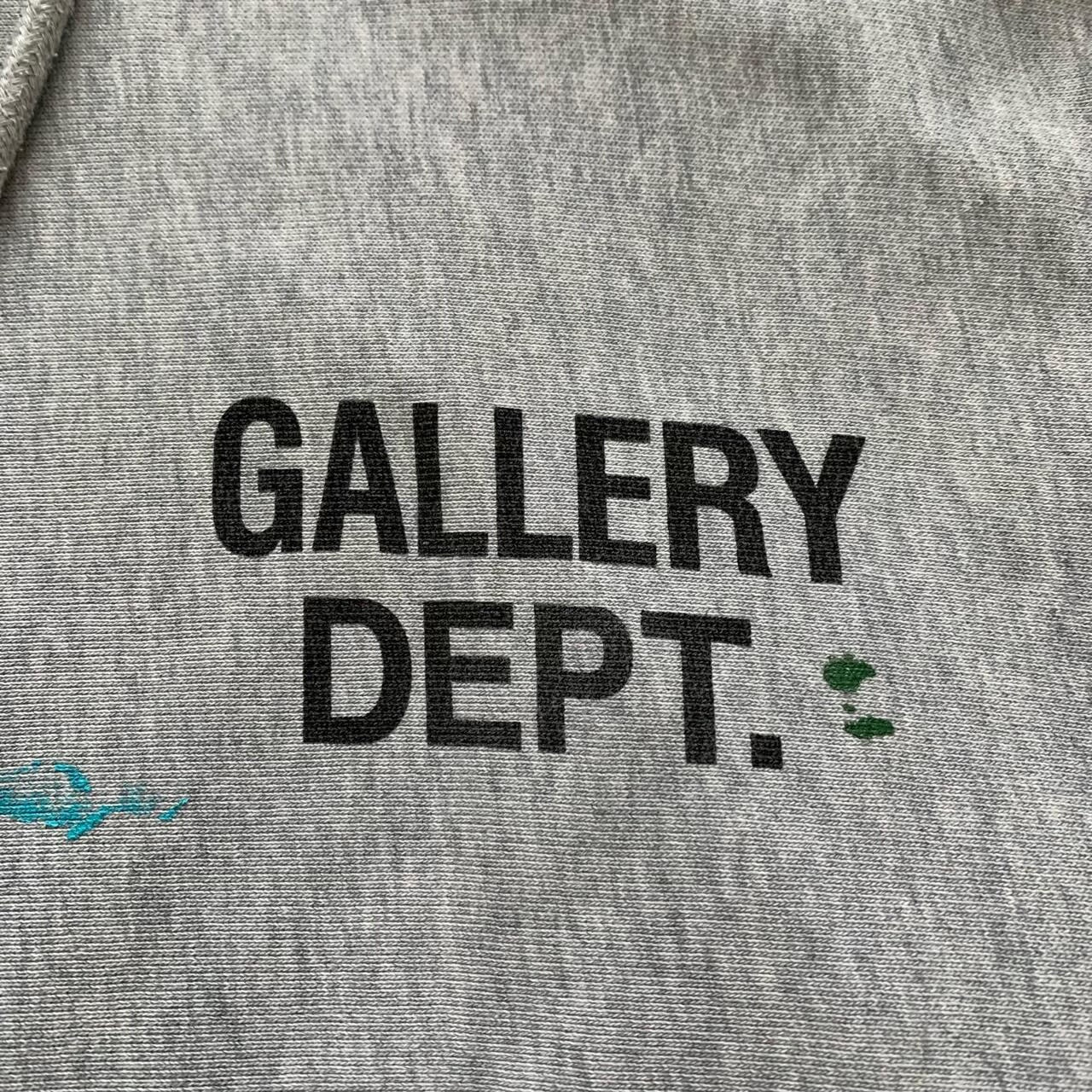 gray splatter hoodie from Gallery Dept