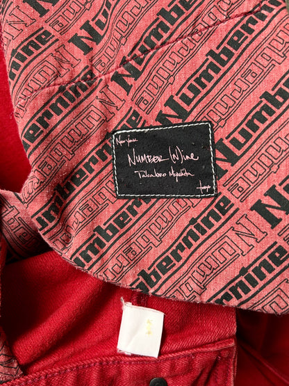 number(N)ine skinny red jeans