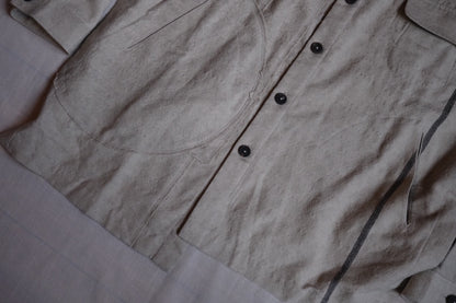 Ziggy Chen Oversized Wool Cotton Shirt Jacket