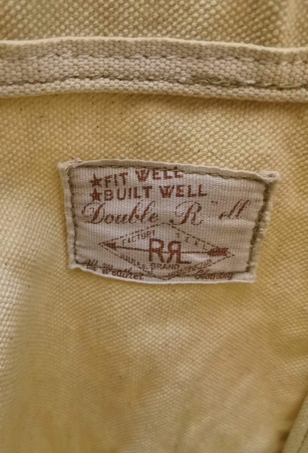 RRL Vintage WWII Nautical Canvas Tote
