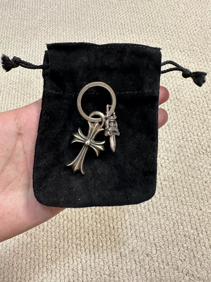Chrome Hearts Medium Cross Sword Keychain