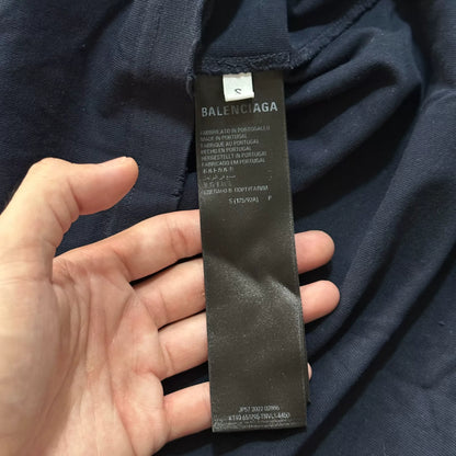 Balenciaga Distressed Blue Short Sleeve Tee