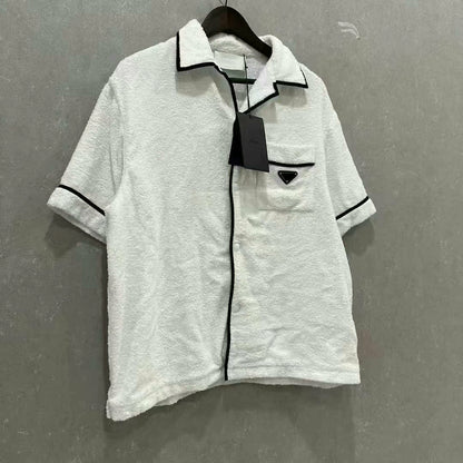 Prada Logo Short-Sleeve Button-Up Shirt