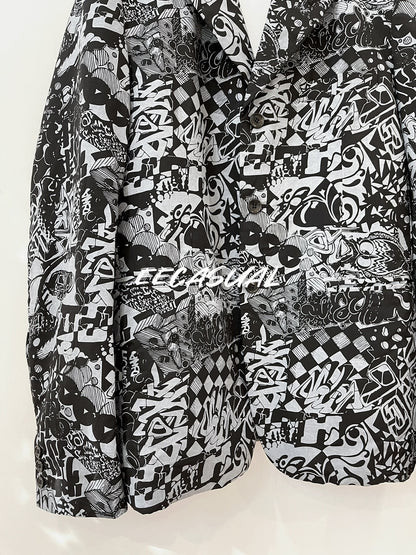 CDG Graffiti Wool Suit Jacket