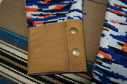 Loewe High Neck Sweater with Leather Sleeves