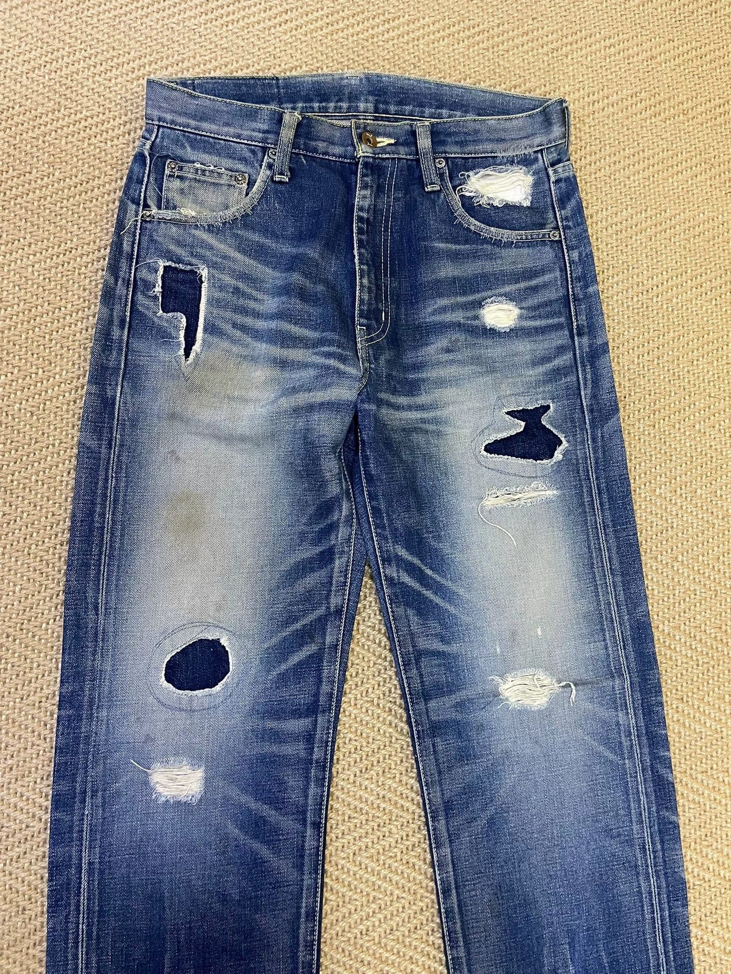 neighborhood 06 distressed denim pants