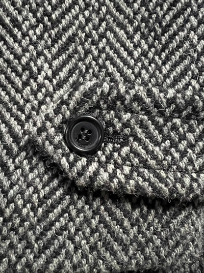 Saint Laurent Herringbone Wool Coat