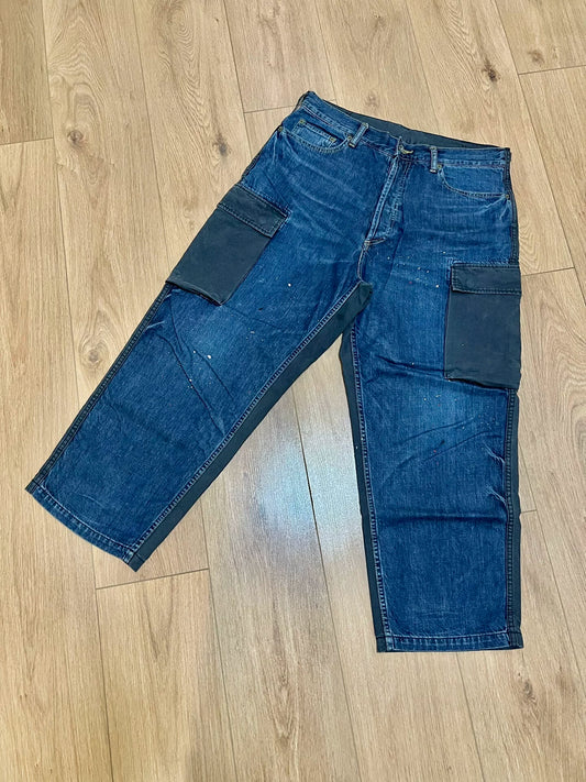 madness denim and ripstop cargo pants