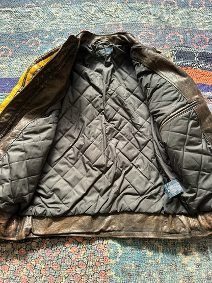 raloh lauren motorcycle leather jacket