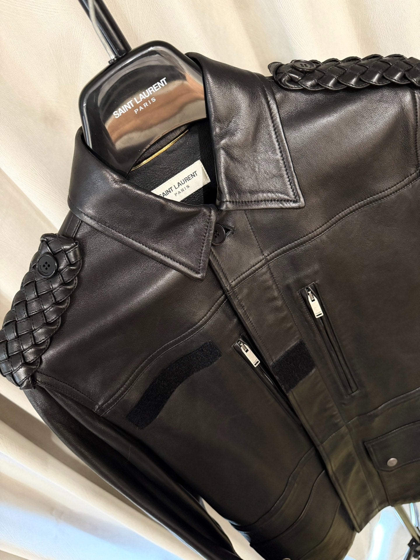 Saint Laurent 18FW Leather Hunting Jacket