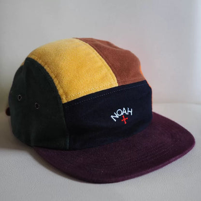 noah multicolor camp cap with leather strap