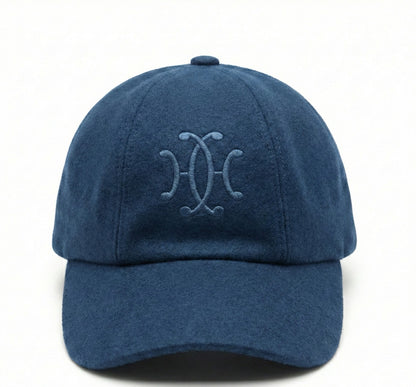 hermes cashmere baseball cap in dark blue
