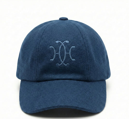 hermes cashmere baseball cap in dark blue