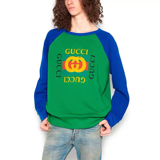 Gucci Green and Blue Knitted Sweatshirt