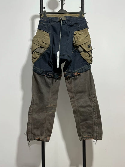 vintage style distressed cargo pants