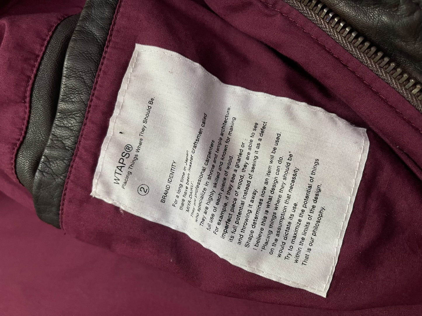 WTAPS A2 Sheepskin Jacket