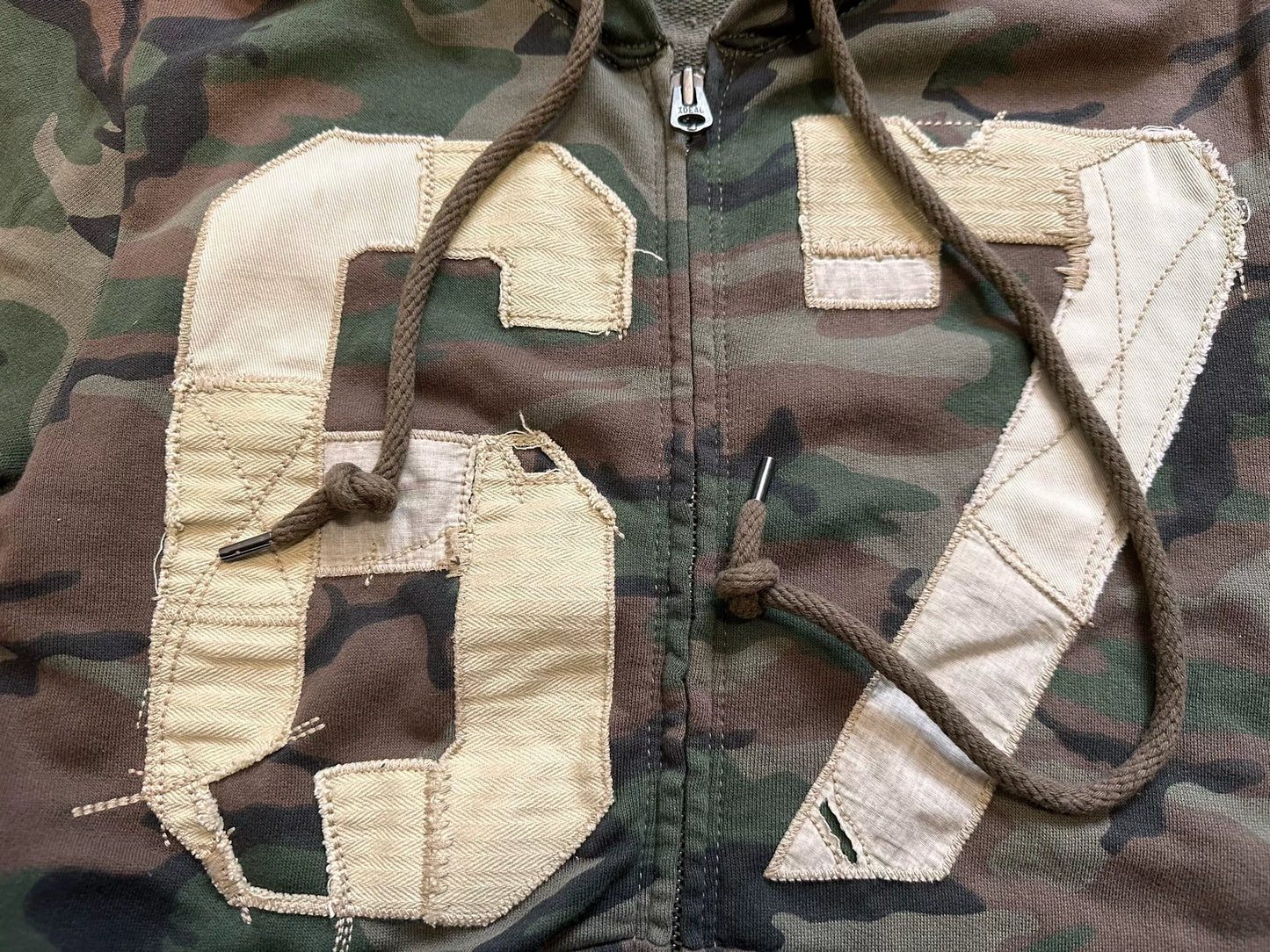 Ralph Lauren Camouflage Distressed Hoodie Jacket