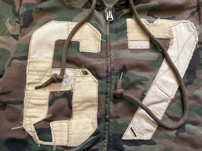 Ralph Lauren Camouflage Distressed Hoodie Jacket