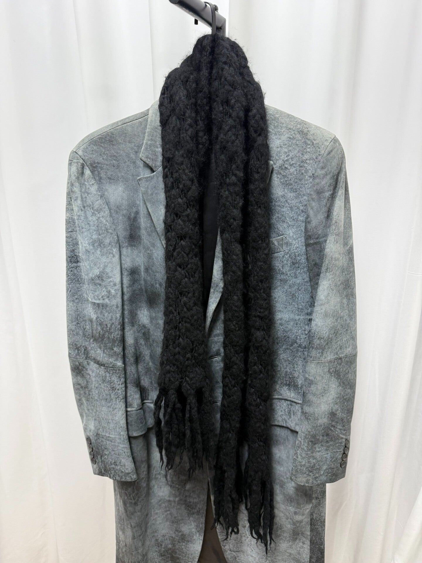 Yohji Yamamoto Wool Thick-Knit Scarf