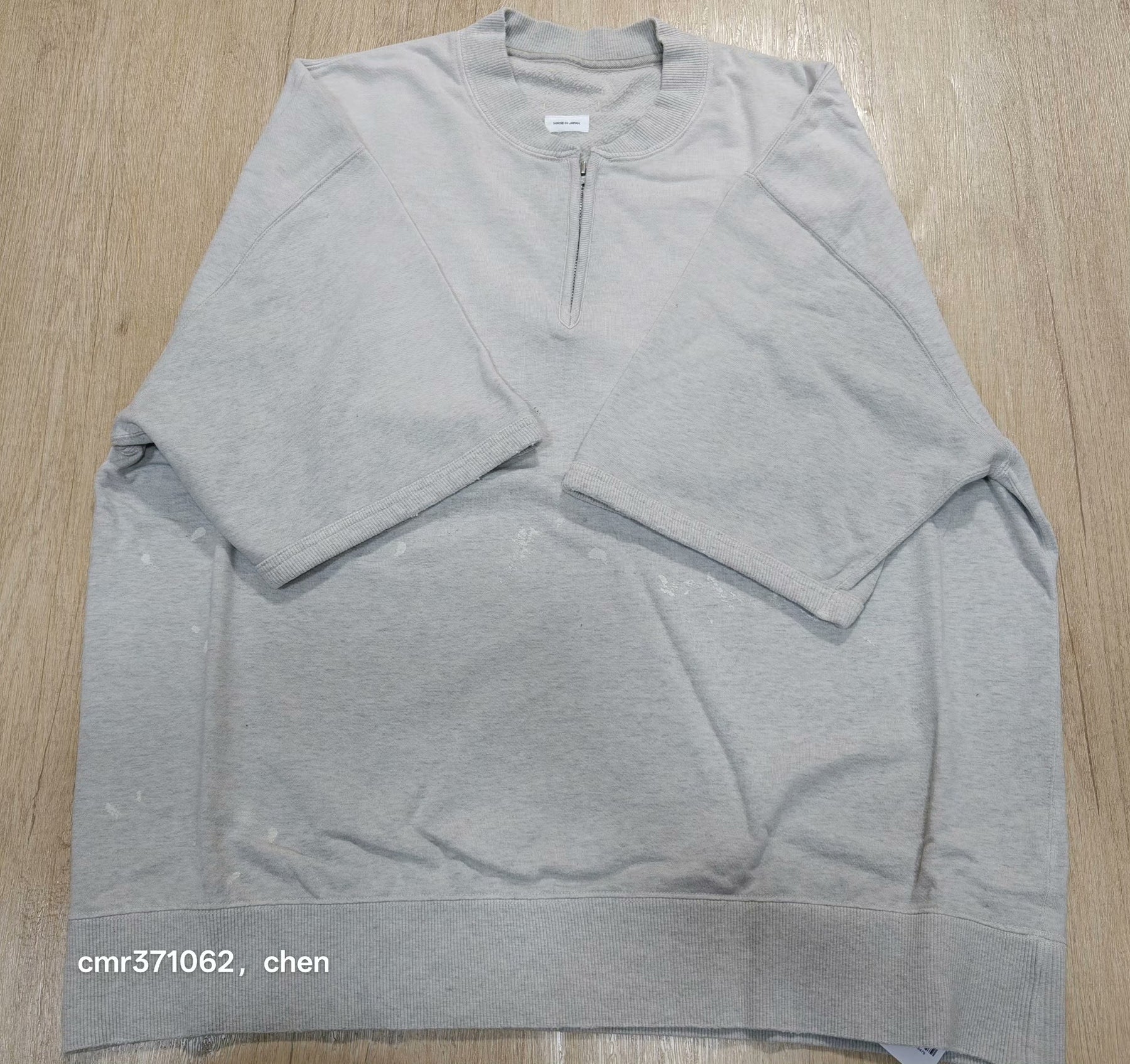 VISVIM 26SS MONDO ZIP CRASH Henley Sweatshirt