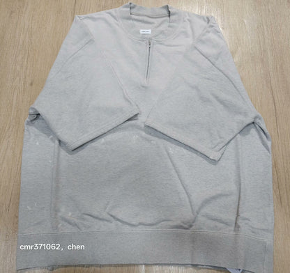 VISVIM 26SS MONDO ZIP CRASH Henley Sweatshirt