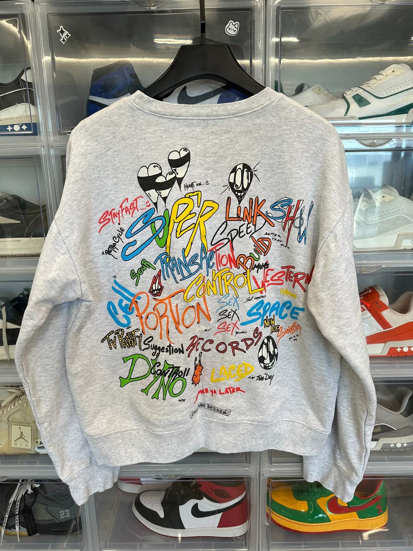 Chrome Hearts Mattyboy Graffiti Gray Crewneck