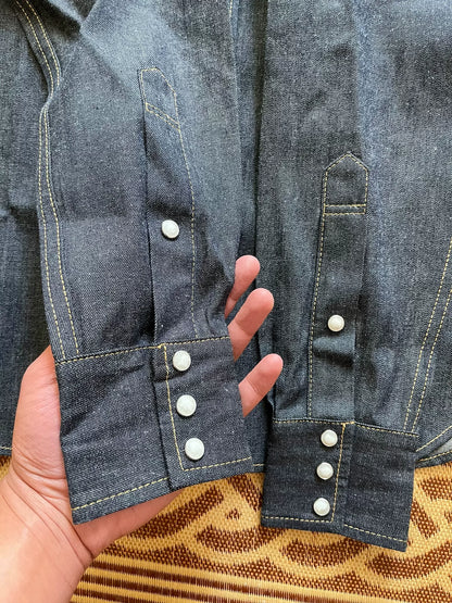 Joe McCoy Longhorn Western Denim Shirt