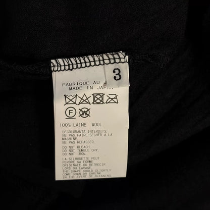 black high-neck wool long sleeve t-shirt