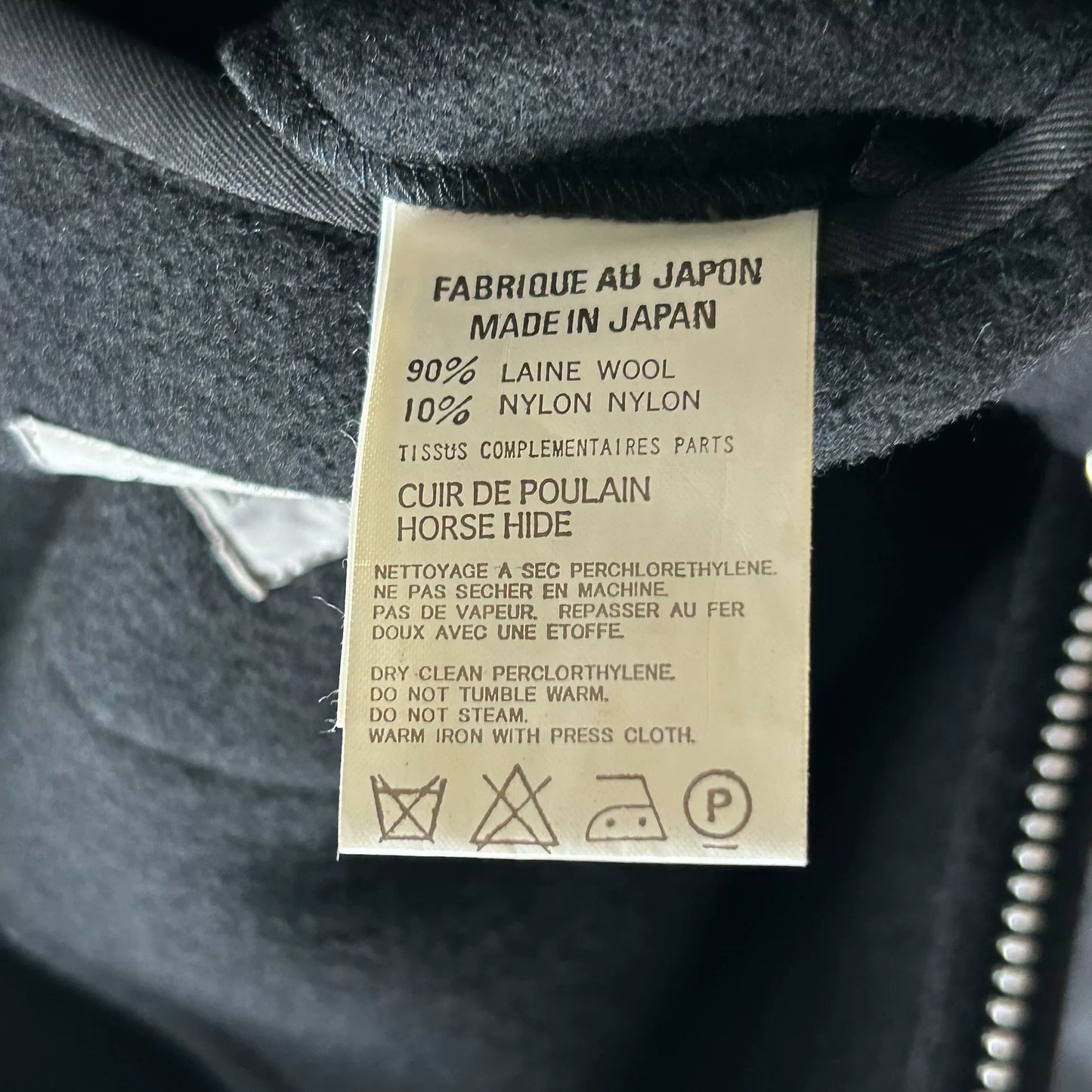 Yohji Yamamoto 04AW Back Zip Leather Collar Jacket