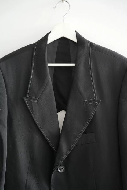 Yohji Yamamoto Black Cutout Suit Jacket