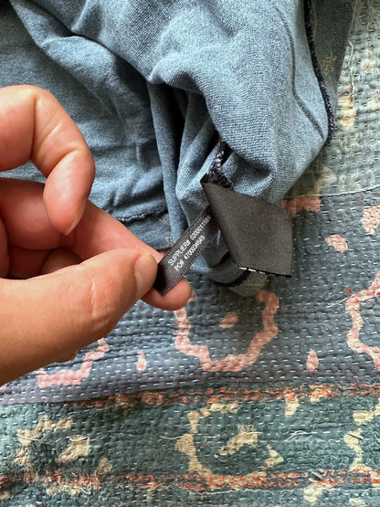 rrl indigo dyed paisley long sleeve tee